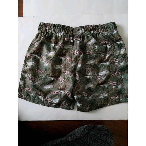 Slate & Stone Floral Swim Trunks 5" Men's Shorts Size XL Cabo Green * - Picture 8 of 9